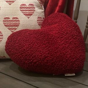 Pottery Barn Large Red Heart Shaped Pillow -Large